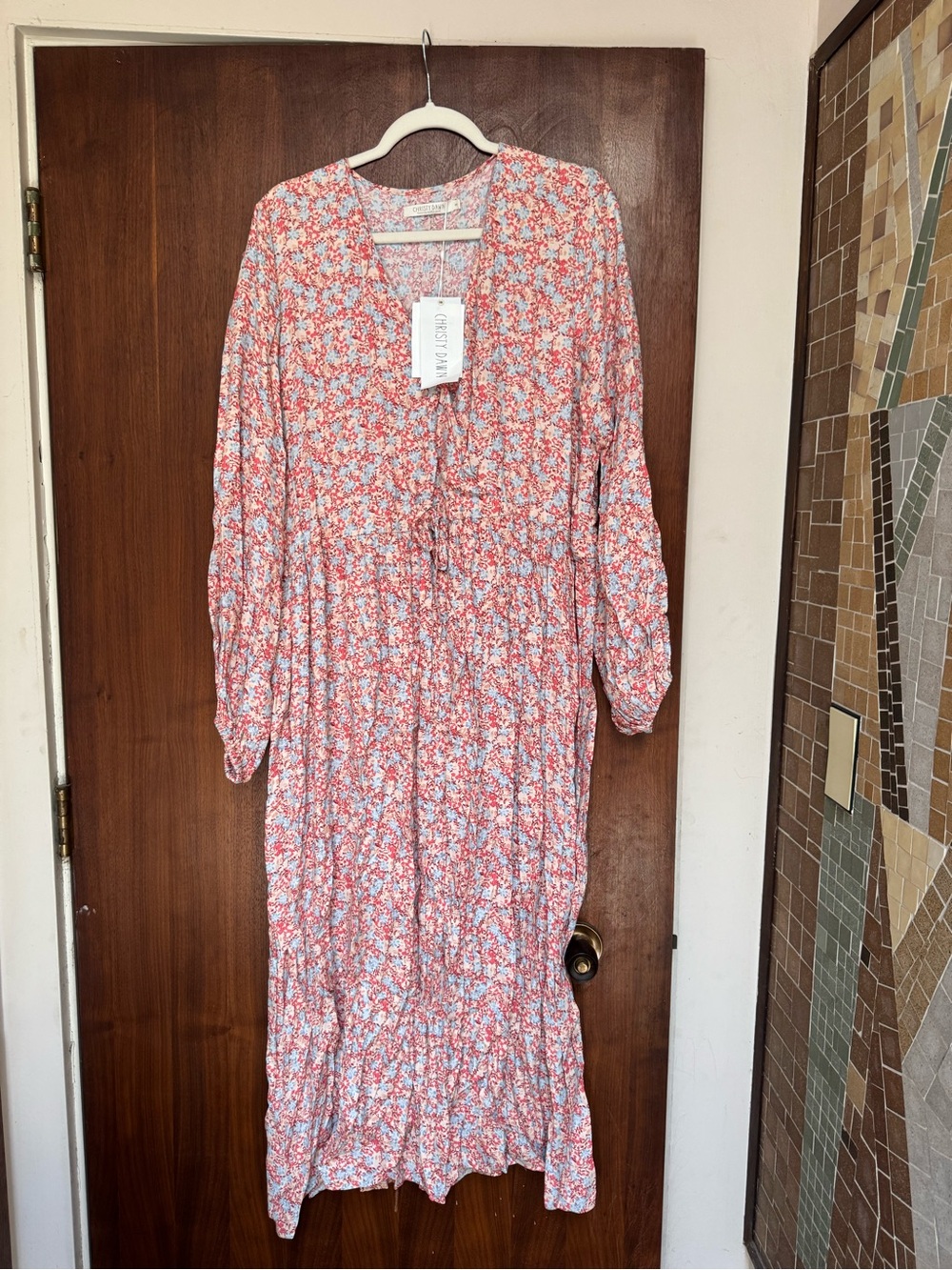 Christy Dawn The Willa Coral Blossom Floral Maxi Dress NWT